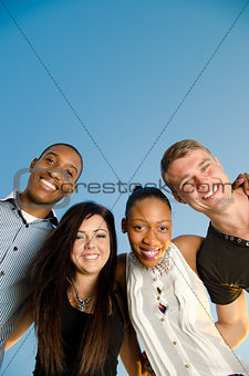 Friends smiling togther