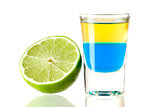 Shot cocktail collection: Blue Tequila