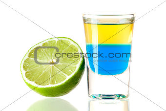 Shot cocktail collection: Blue Tequila