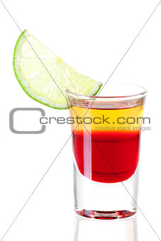 Shot cocktail collection: Red Tequila