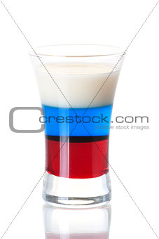 Shot cocktail collection: Russian Flag