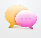 Speech bubble web icons 