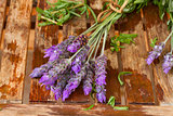 Freshly picked and washed lavender