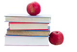 books and apples
