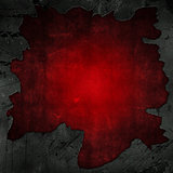 Cracked concrete and red grunge background