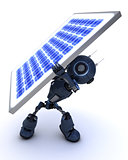 Android with a solar panel