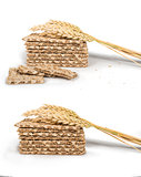Pile Crackers and wheat cereal crops