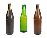Set of Beer bottles isolated