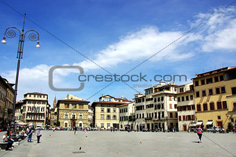 Square of Florence city in Italy. 