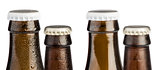 Brown Beer bottles isolated