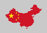 China flag map