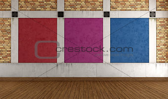 Colorful empty loft
