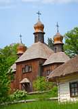Old wooden Church. Ukraine Pirogovo