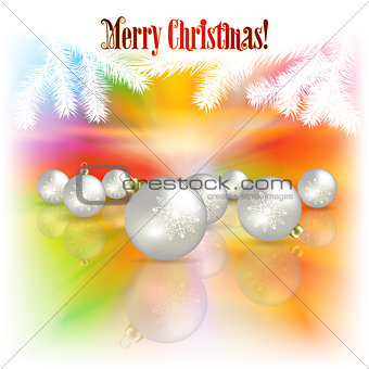 Abstract Christmas background with decorations