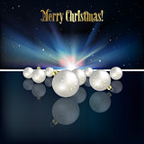 Abstract Christmas greeting with decorations