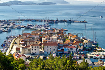 Dalmatian town of Tribunj, Vodice aerial view