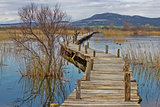 Vrana lake nature park wooden boardwalk