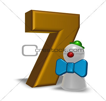 number seven and clown
