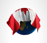 Earth Flag of Canada 3D Render Hi Resolution