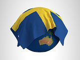 Earth Flag of Sweden 3D Render Hi Resolution