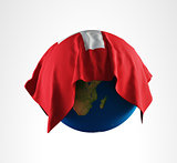 Earth Flag of Switzerland 3D Render Hi Resolution