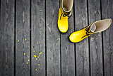 Yellow boots