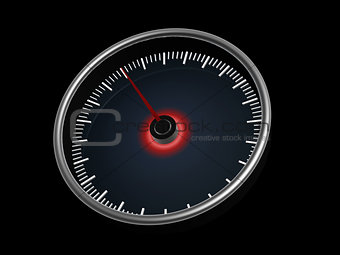 speedometer on dark background
