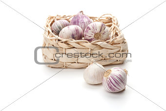 Pack and two head of garlic