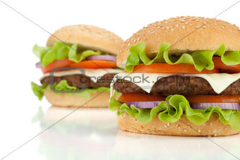 Two fresh burgers