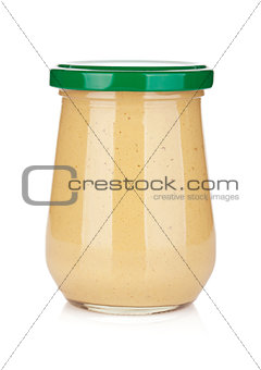 Mustard glass bottle