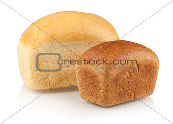White and brown bread