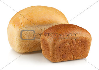White and brown bread