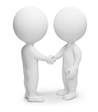 3d small people - handshake