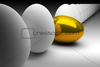 Gold egg in dropped out of a general series