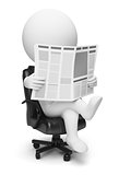 3d small people - newspaper