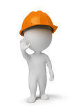 3d small people - worker at a stop pose