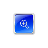 Zoom in icon on blue button