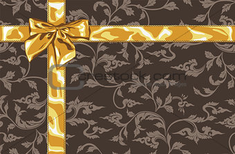 gold gift bow