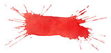 Blot of red watercolor