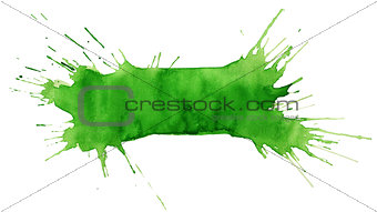 Blot of green watercolor