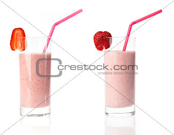 Strawberry milkshake variations