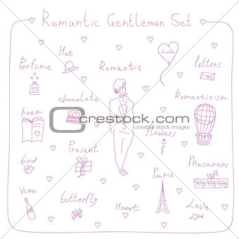 romantic gentleman set