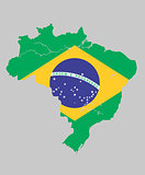Brazil flag map