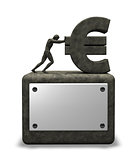 stone euro symbol