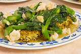 Chinese Fried Noodles with Prawns and Vegetable
