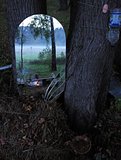 early morning at a campsite