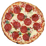 Salami Pizza, isolated