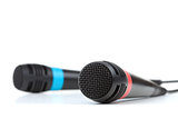 Two cable microphones