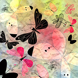 bright background butterfly