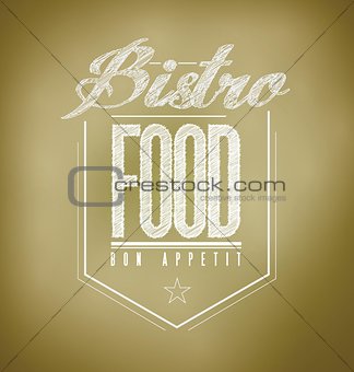 brown Bistro Poster sign text banner